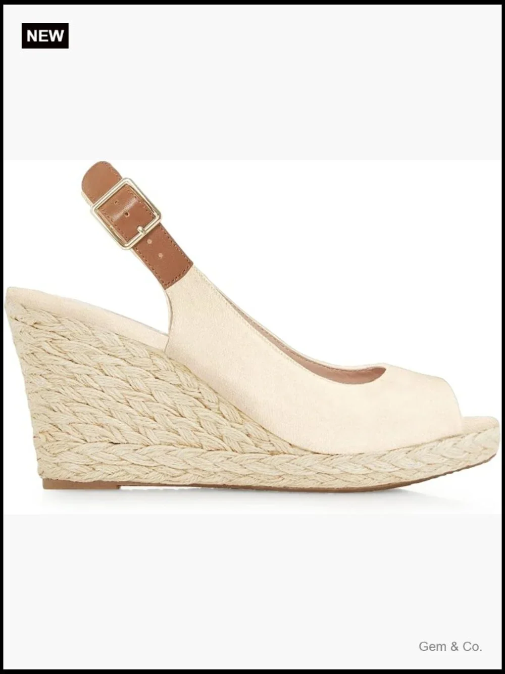 Peep Toe Espadrille Platform Wedge Ankle Strap Slingback Sandals
